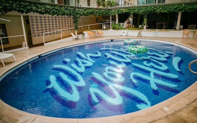 iconic pool of surf jack hotel